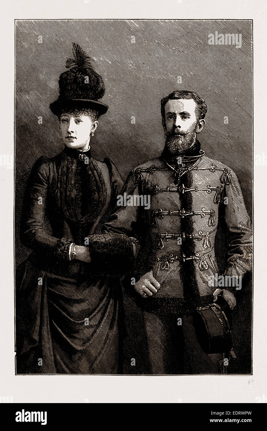 AUSTRIA-Ungheria, 1886: il principe ereditario Rodolfo e la Principessa Stephanie Foto Stock