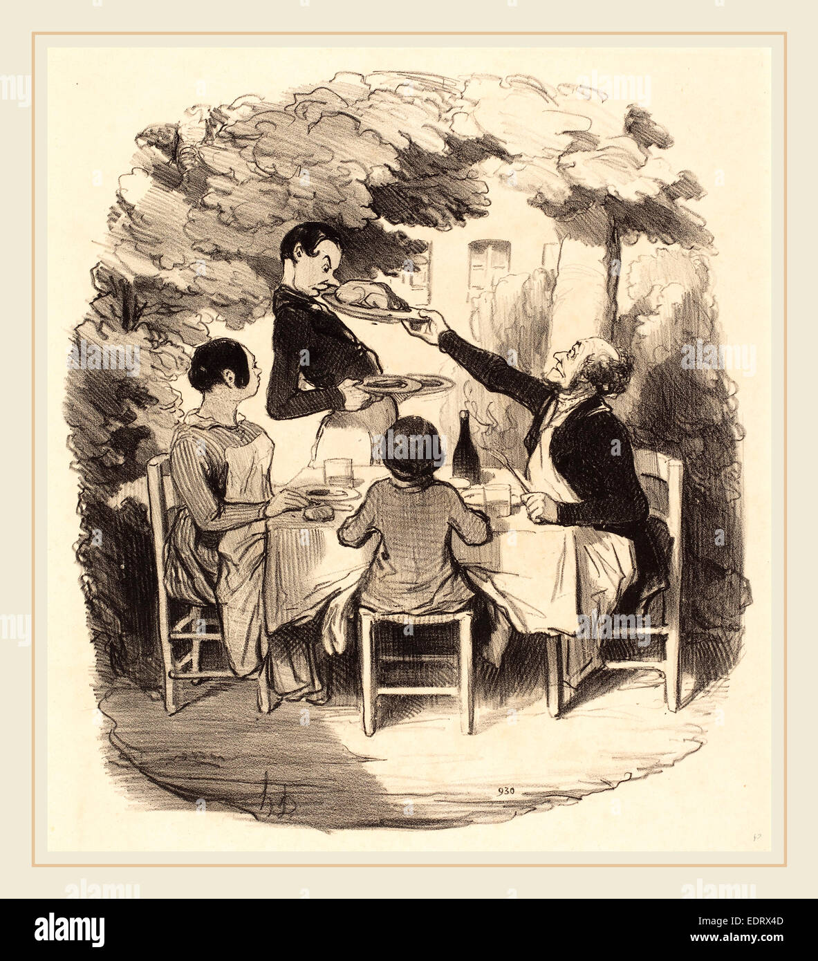 Honoré Daumier (Francese, 1808-1879), Ah! Il est frais mais t'nez donc garçon, 1846, litografia Foto Stock