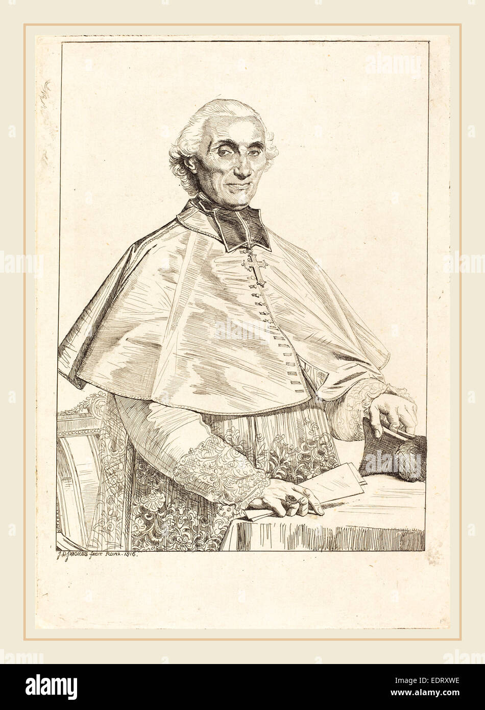 Jean-Auguste-Dominique Ingres (Francese, 1780-1867), Gabriel Cortois de Pressigny, 1816, attacco Foto Stock