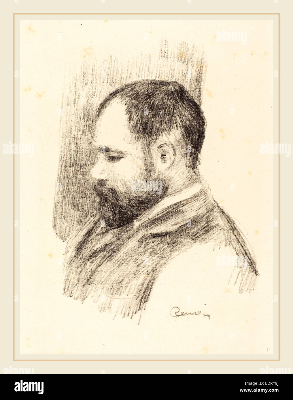 Auguste Renoir, Ambroise Vollard, Francese, 1841-1919, 1904, litografia Foto Stock