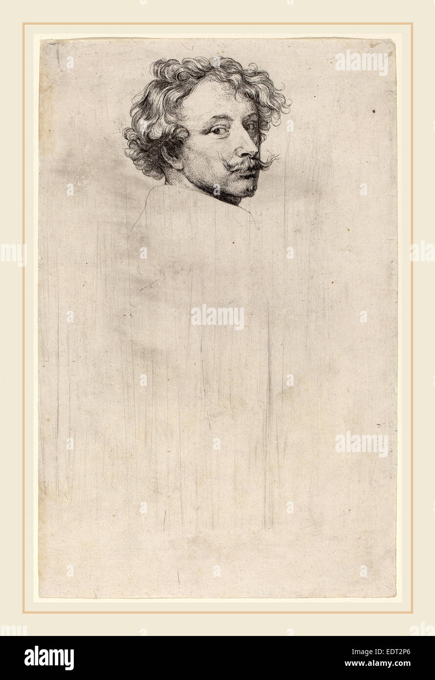 Sir Anthony van Dyck (fiammingo, 1599-1641), autoritratto, probabilmente 1626-1641, attacco Foto Stock