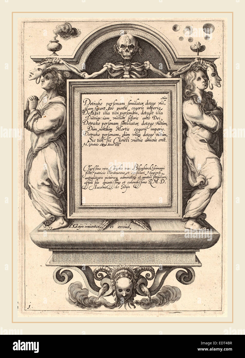 Attribuito a Zaccaria Dolendo dopo Jacques de Gheyn II (Olandese, active 1581-1598), pagina titolo, 1595-1596, incisione Foto Stock