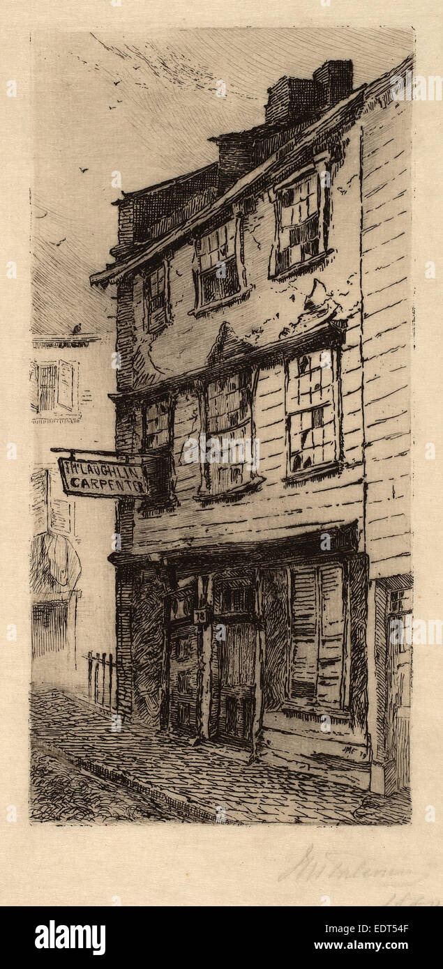 John Mackie Falconer, 78 Cross Street, Boston, Massachusetts, americano, 1820 - 1903, 1879-1880, di attacco Foto Stock