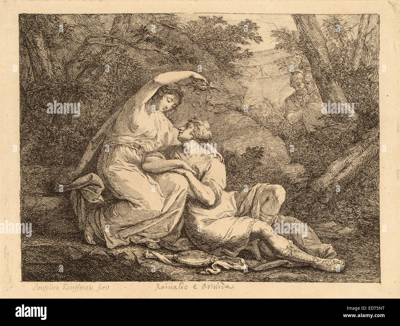 Angelica Kauffmann, Rinaldo e Armida, Svizzera, 1741 - 1807, attacco Foto Stock
