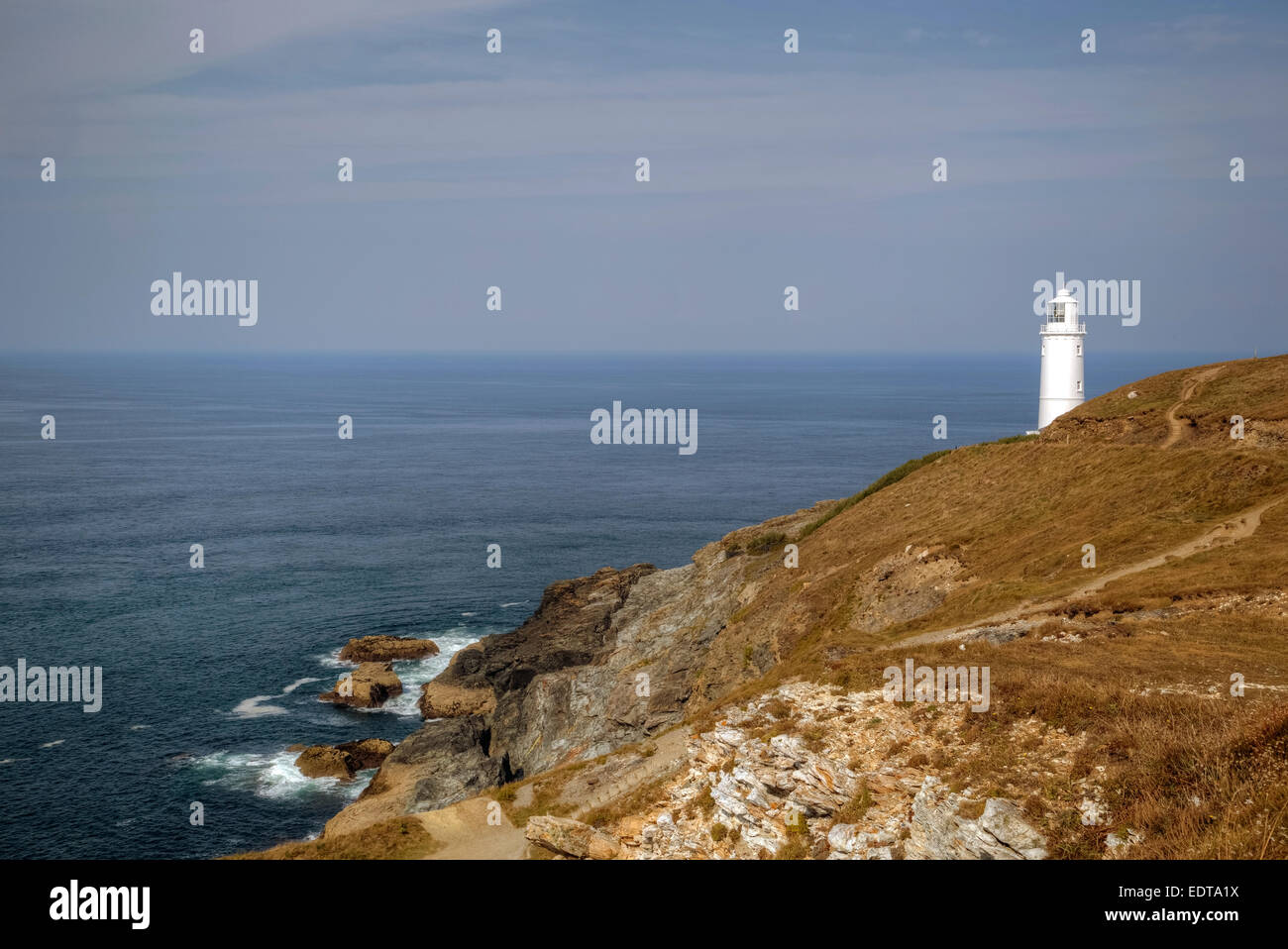 Testa Trevose, faro, Cornwall, England, Regno Unito Foto Stock