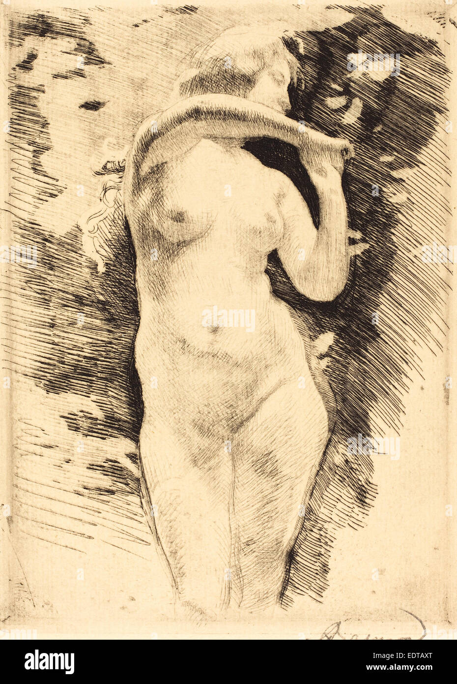 Albert Besnard (francese, 1849 - 1934), Eve, 1886, attacco Foto Stock