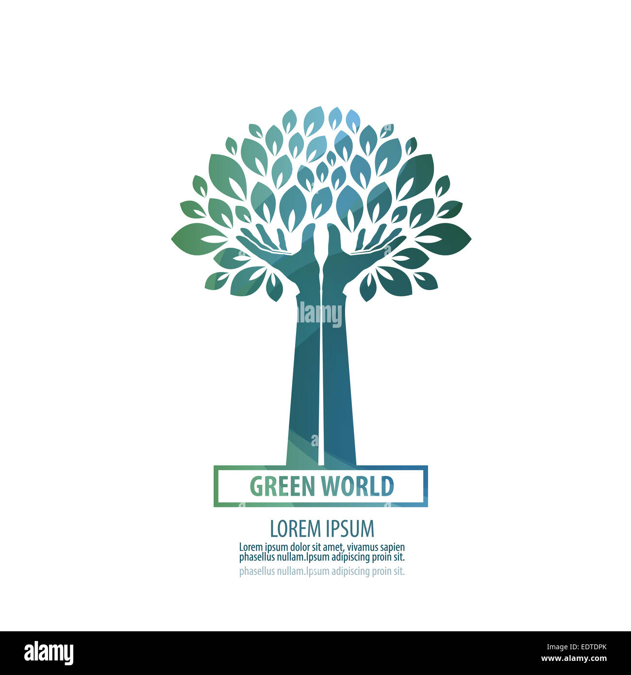 Albero. logo, icona, segno, emblema, modello Foto Stock