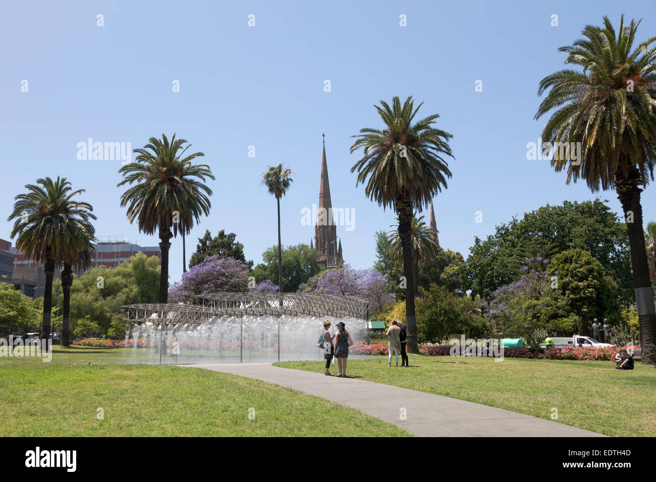 Il Parlamento riserva giardini a Melbourne, Australia Foto Stock