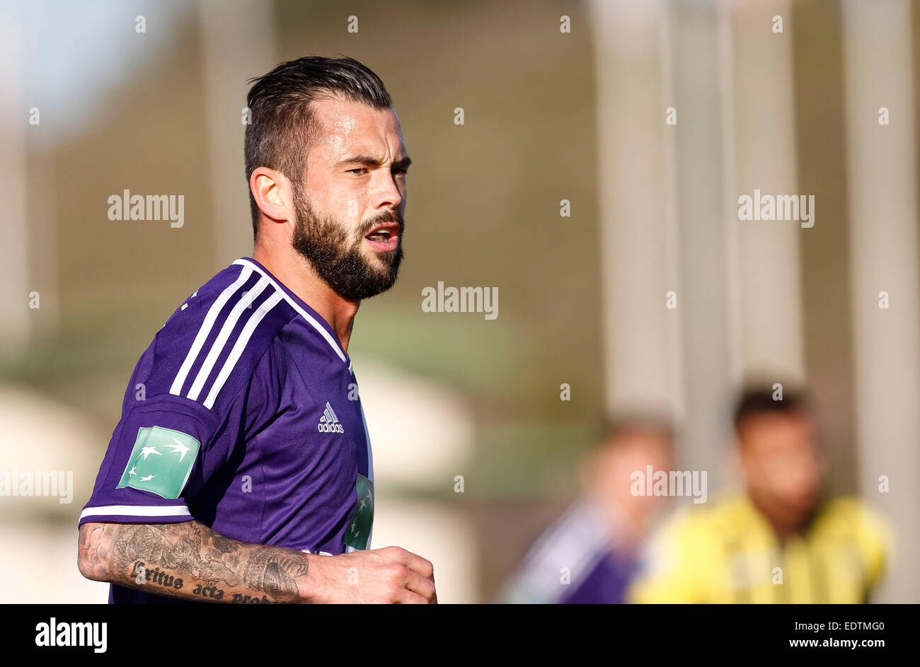 La Manga Club, Catagena, Spagna. 9 gennaio 2015. Partita di calcio RSC Anderlecht vs SBV Vitesse © ABEL F. ROS / Alamy Live News Foto Stock