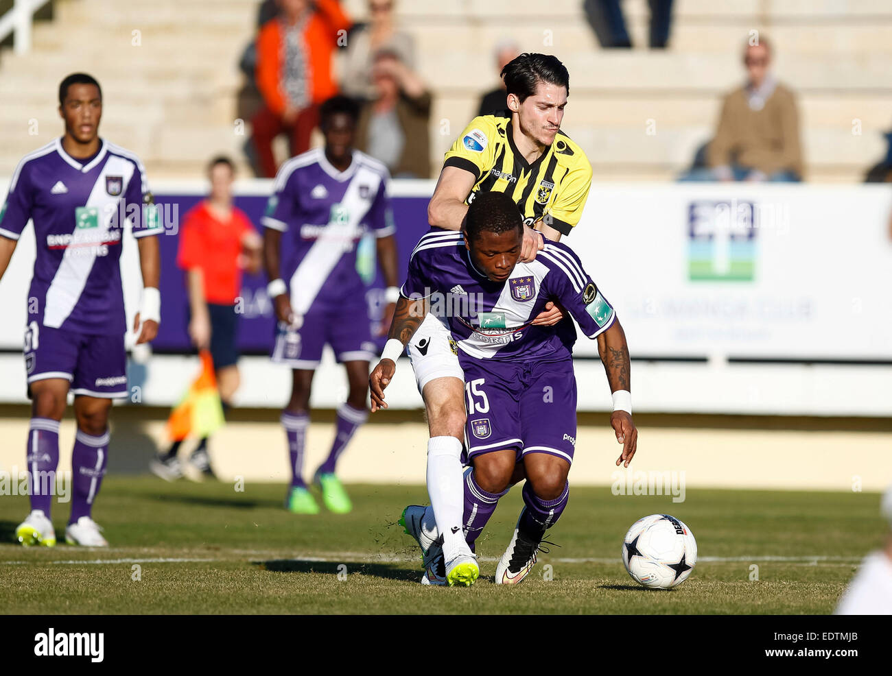 La Manga Club, Catagena, Spagna. 9 gennaio 2015. Partita di calcio RSC Anderlecht vs SBV Vitesse © ABEL F. ROS / Alamy Live News Foto Stock