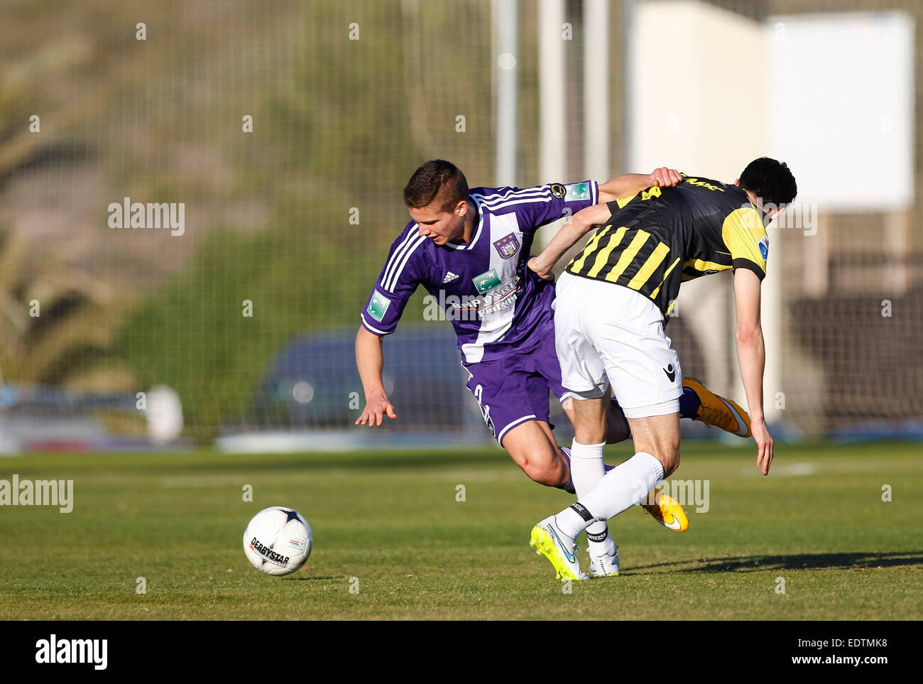 La Manga Club, Catagena, Spagna. 9 gennaio 2015. Partita di calcio RSC Anderlecht vs SBV Vitesse © ABEL F. ROS / Alamy Live News Foto Stock