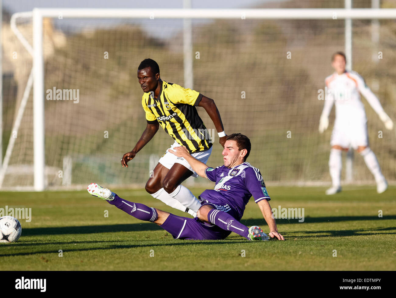 La Manga Club, Catagena, Spagna. 9 gennaio 2015. Partita di calcio RSC Anderlecht vs SBV Vitesse © ABEL F. ROS / Alamy Live News Foto Stock