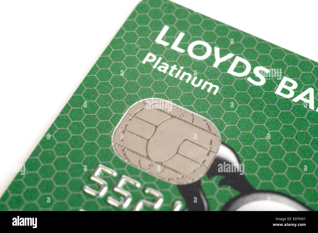 Lloyds Bank carta a circuito integrato ICC) Credito Chip Card dettaglio Foto Stock