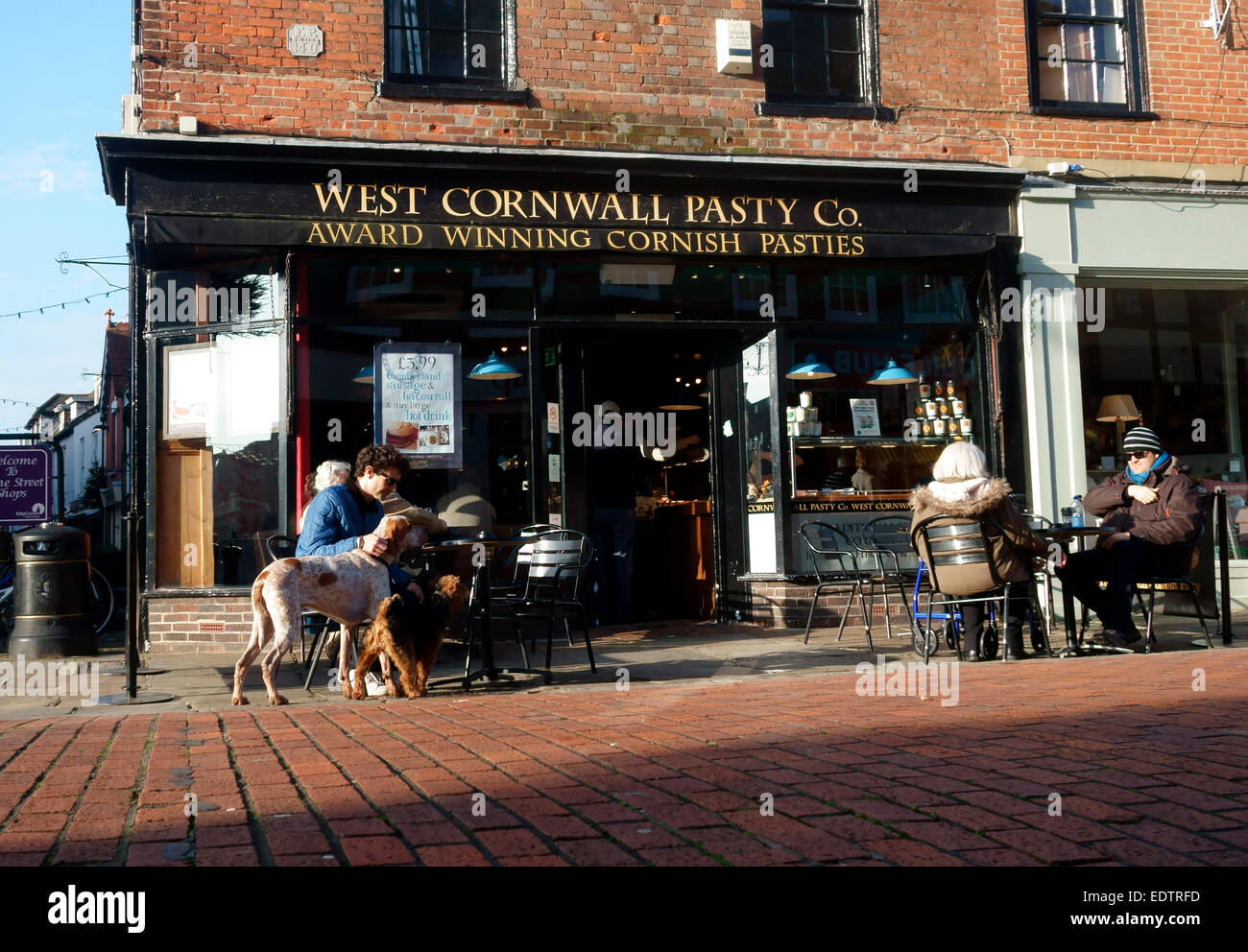 West Cornwall pasty company Chichester, West Sussex, Regno Unito Foto Stock