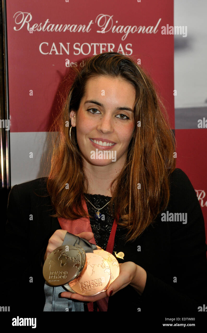 Ona Carbonell medaglie olimpiche nuoto sincronizzato Barcelona Foto Stock