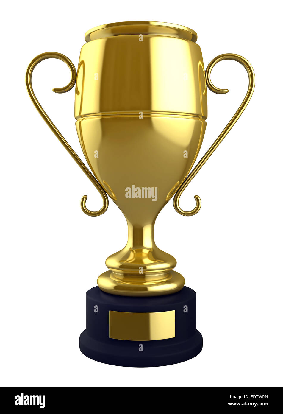 3D render di champion cup isolate su sfondo bianco Foto Stock