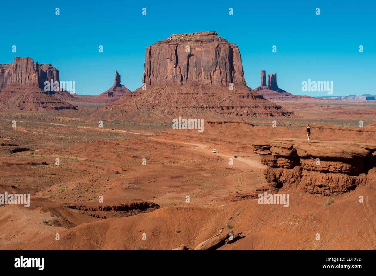 Vista Panoramica di John Ford Point nella Monument Valley Foto Stock