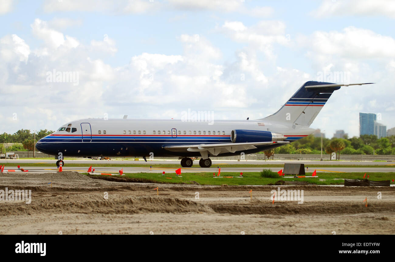 La prima serie McDonnell Douglas DC-9-1 aviogetto vista laterale Foto Stock