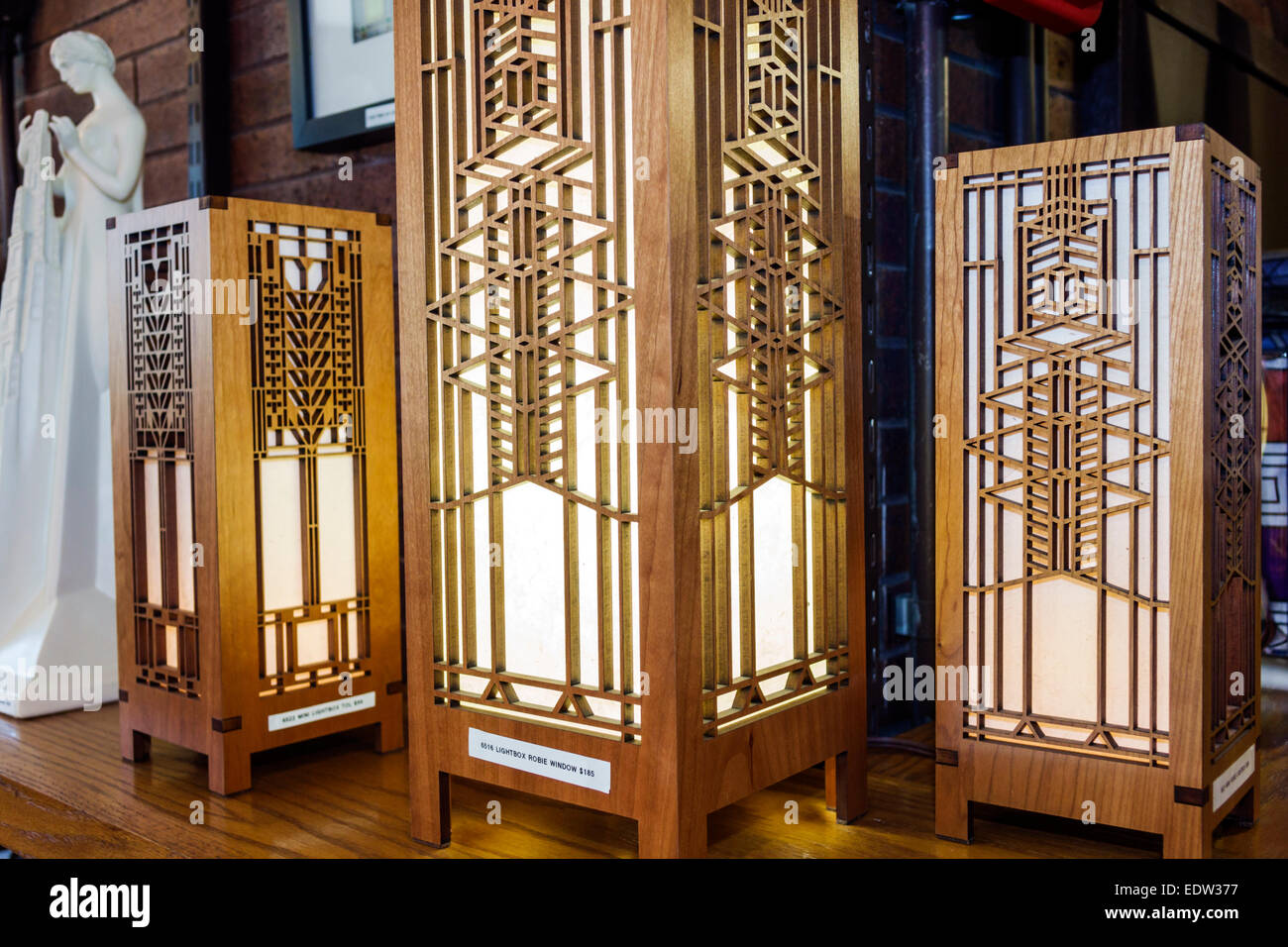 Chicago, Illinois, Hyde Park, Frederick C. Robie House, campus, University of Chicago, architetto Frank Lloyd Wright progettato, shopping shopper shopping negozio Foto Stock