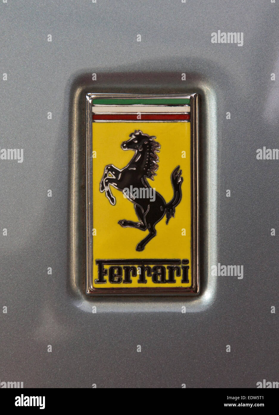 Vintage Ferrari cofano/badge del cofano Foto Stock