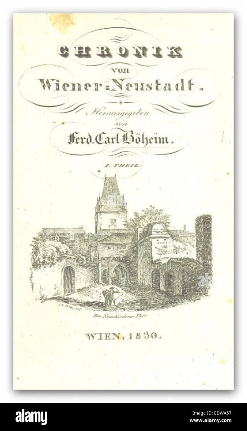 BOEHEIM(1830) Chronik Foto Stock