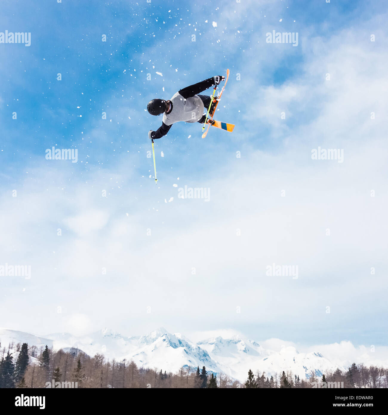 Stile libero sciatore. Foto Stock