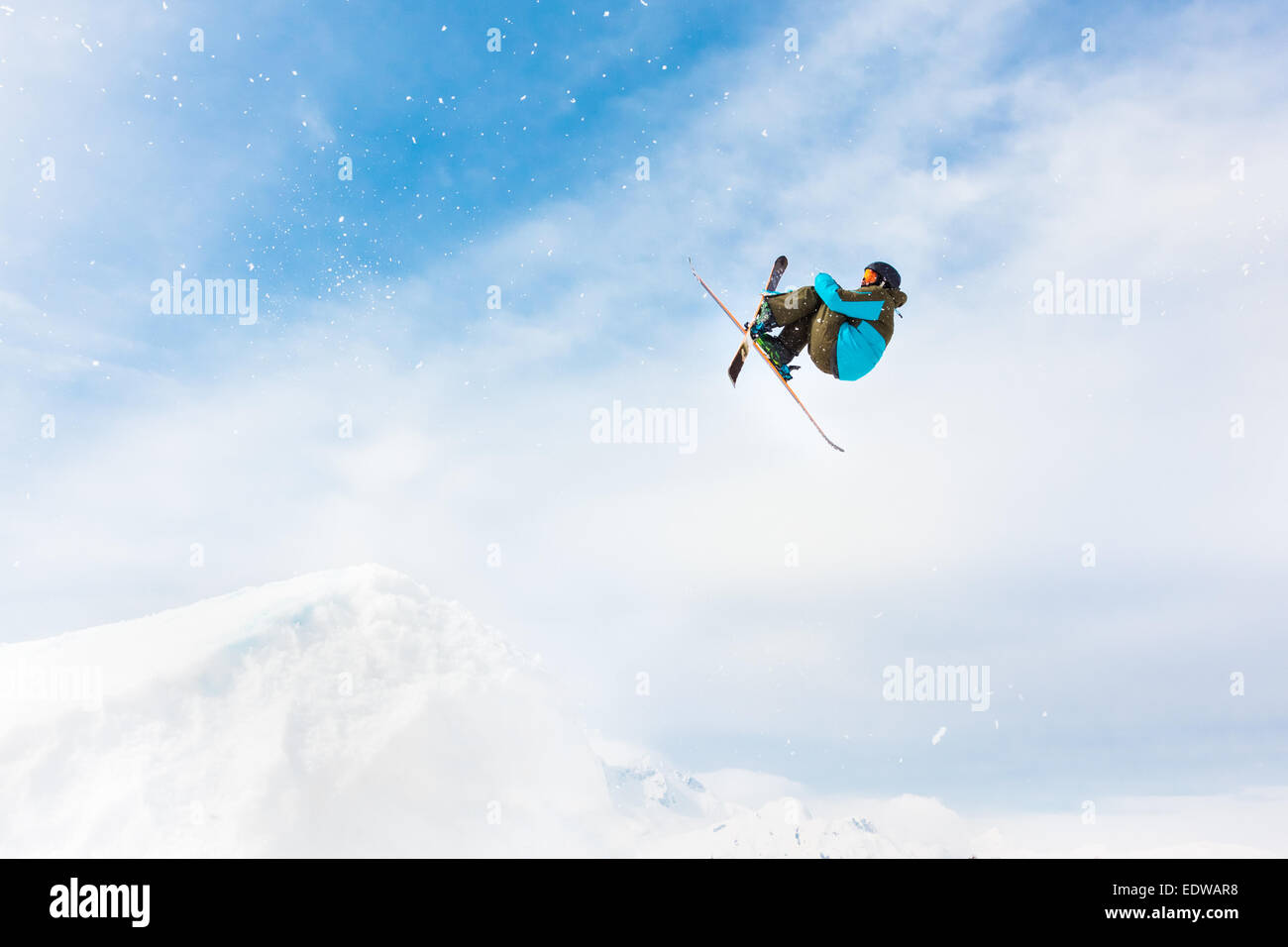 Stile libero sciatore. Foto Stock