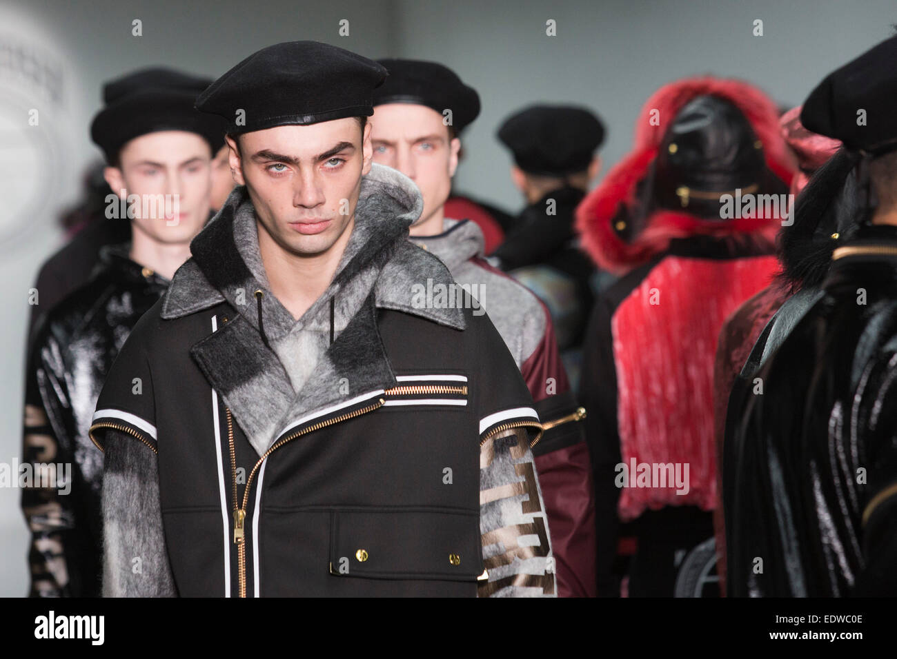 Londra, Regno Unito. Il 10 gennaio 2015. La pista mostra di Astrid Andersen a Londra collezioni: gli uomini, l'uomo della settimana della moda di Londra. Foto: CatwalkFashion/Alamy Live News Foto Stock