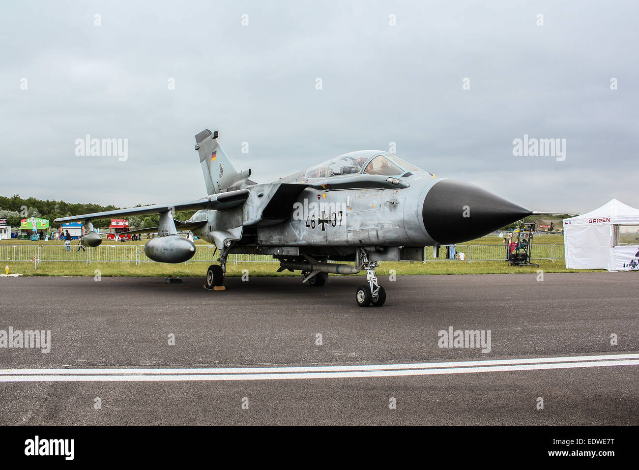 Un tedesco Tornado fighterjet stazionario presso Gilze-Rijen aeroporto durante un flightshow nei Paesi Bassi nel 2009 Foto Stock