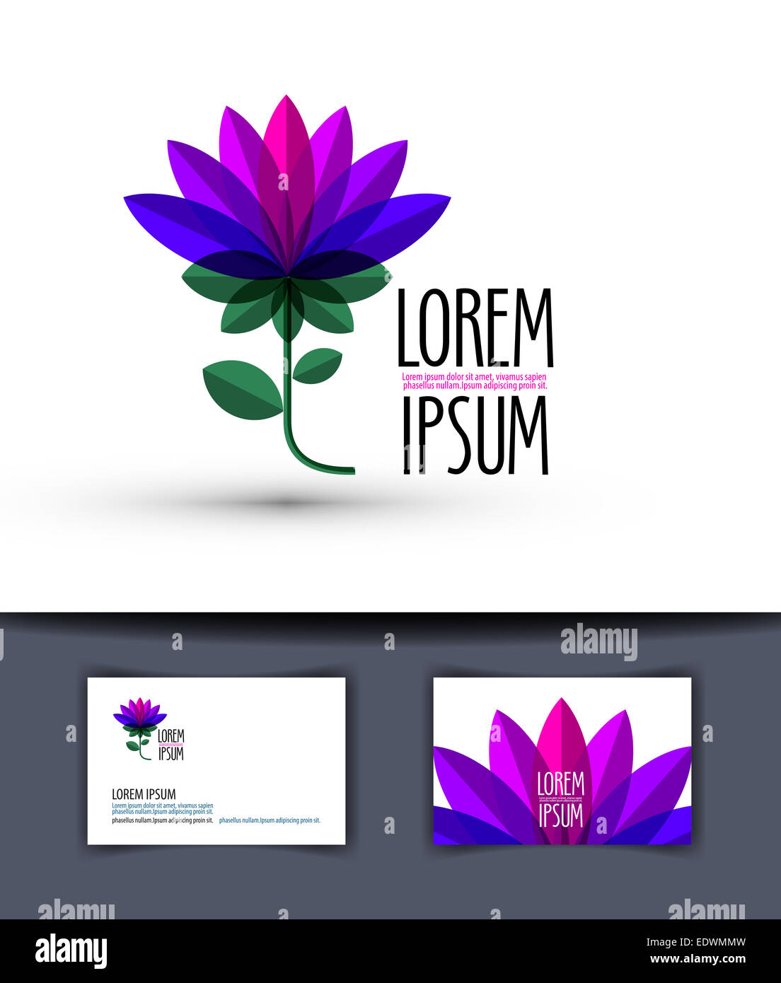 Vettore di fiore logo design modello. la natura o di ecologia icona. Foto Stock