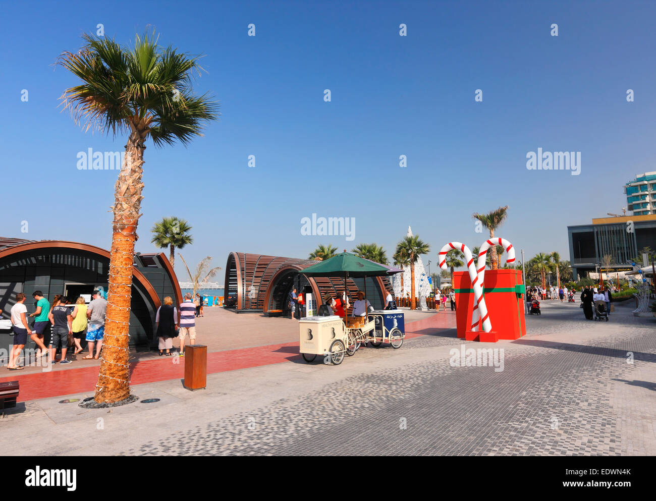 Le spiagge di Dubai. Jumeirah Beach Residence Foto Stock