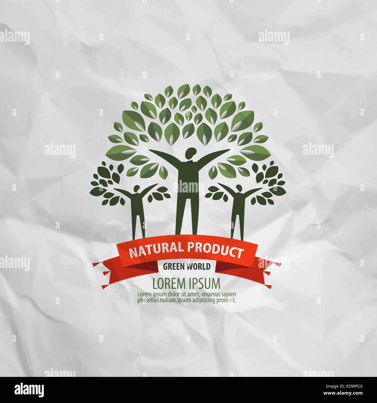 Vettore di natura logo design modello. ecologia o bio icona. Foto Stock
