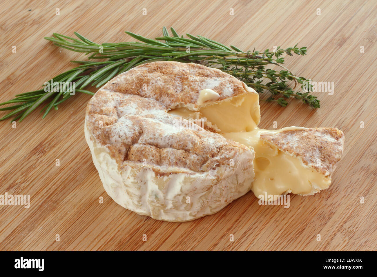 Formaggio francese composizione sulla tavola di legno close-up Foto Stock