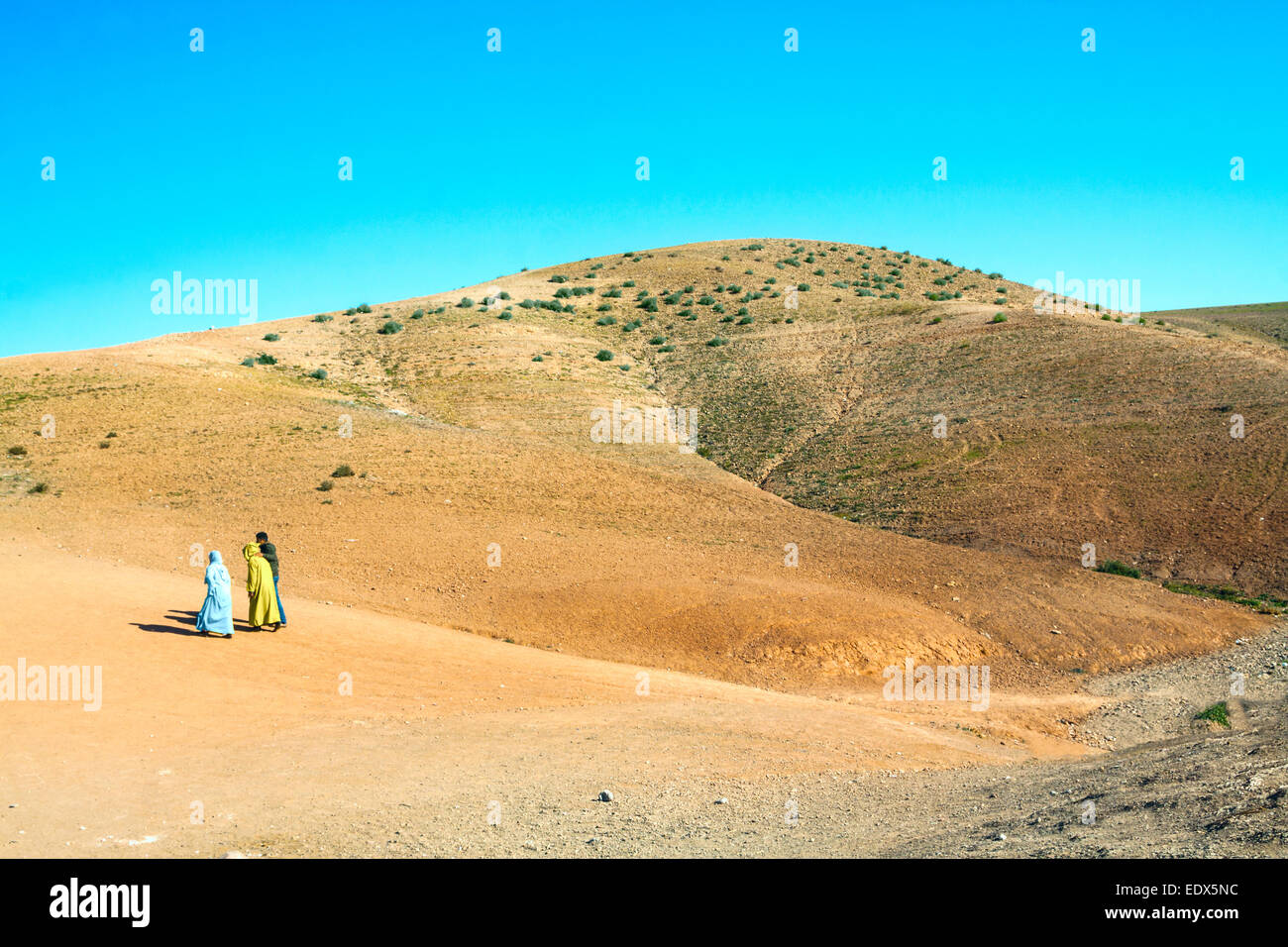 Scenario di Alto Atlante paesaggio di montagna - Marocco, Africa. Foto Stock