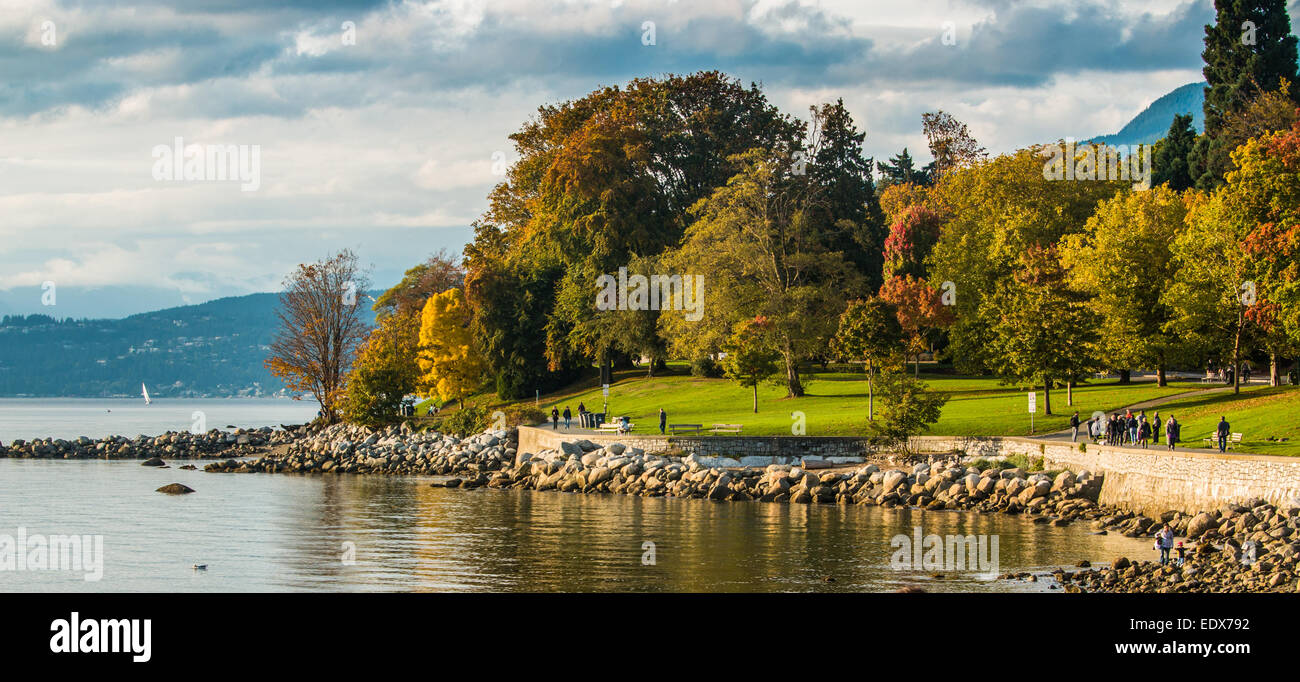 Spiaggia a Stanley Park - Vancouver Foto Stock