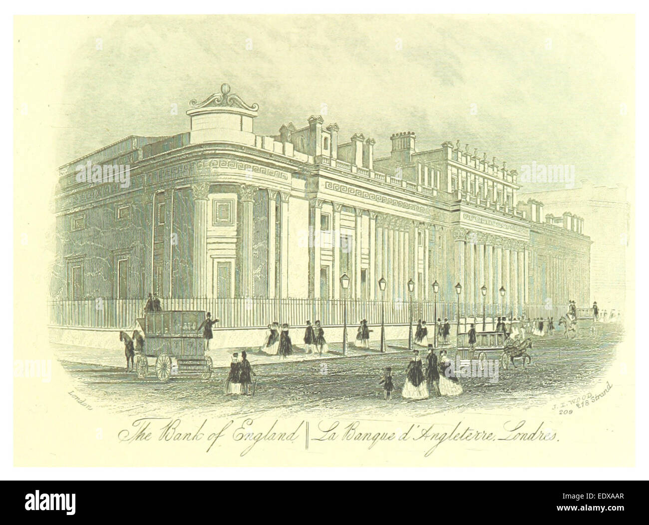 Questa illustrazione del 1872 (pag. 1.097) mostra la Banca d'Inghilterra, catturando la sua architettura iconica e il ruolo di istituzione finanziaria centrale nella storia economica britannica. Foto Stock
