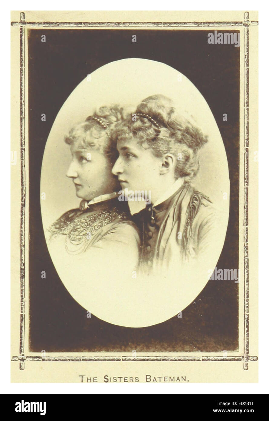 Un'illustrazione del 1878 di "London Illustrated" mostra le Bateman Sisters, notevoli per la loro posizione sociale e il loro contributo culturale durante l'era vittoriana. Foto Stock
