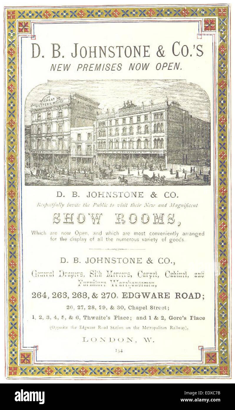 Londra illustrato p1.206 annunci. - D.B.JOHNSTONE & CO Foto Stock