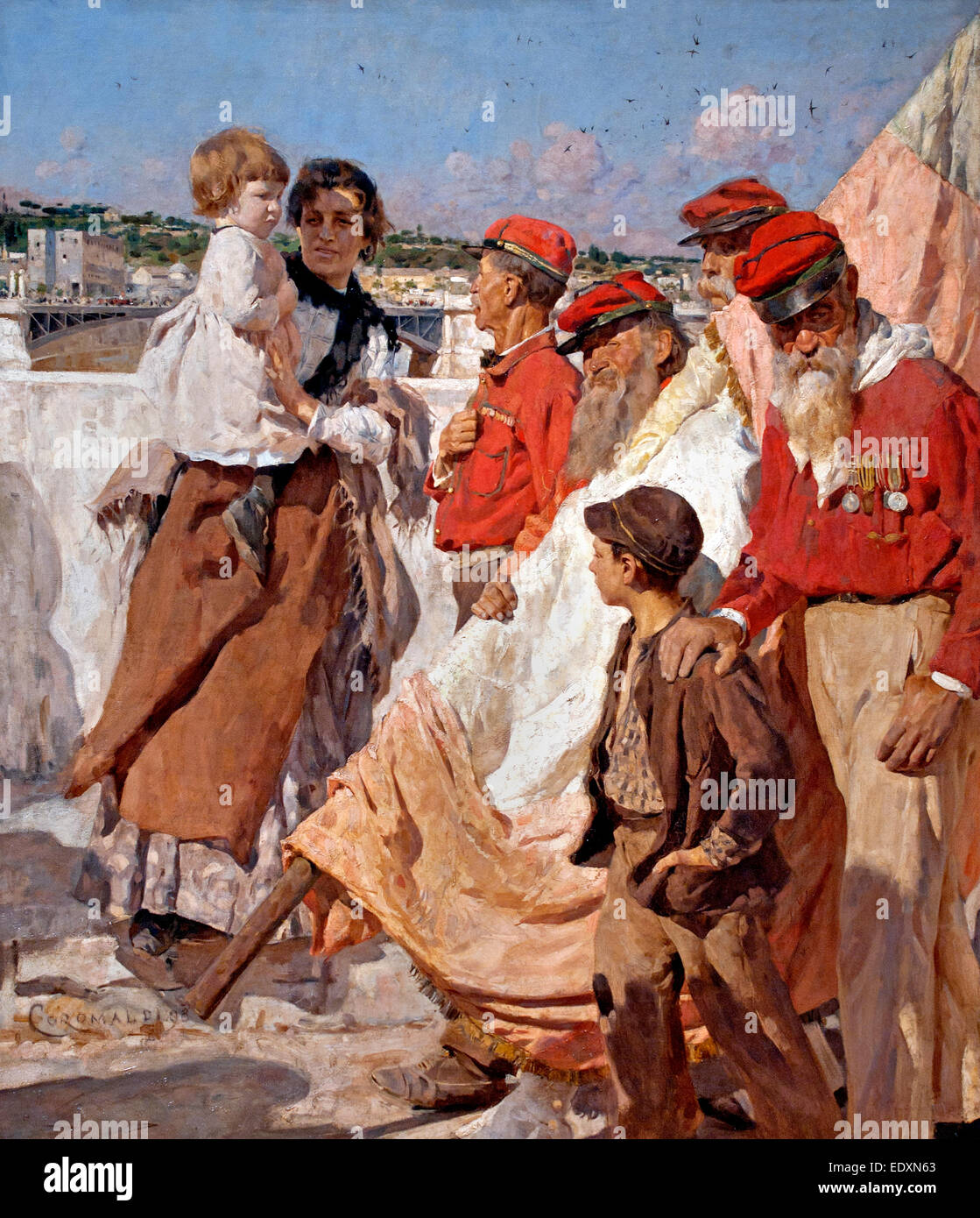 Camicie Rosse - Camicie Rosse - Camicie Rosse 1898 Umberto Coromaldi ( 1870 - 1948) Umberto Italia ( italiano Giuseppe Garibaldi ) Foto Stock
