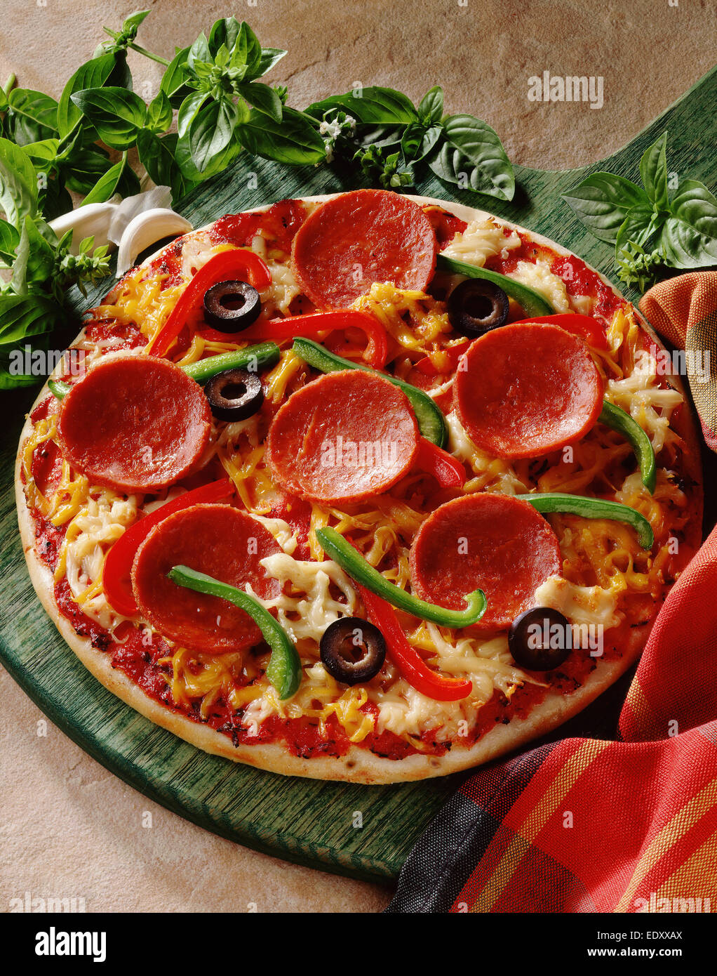 Soy veggie pizza Foto Stock