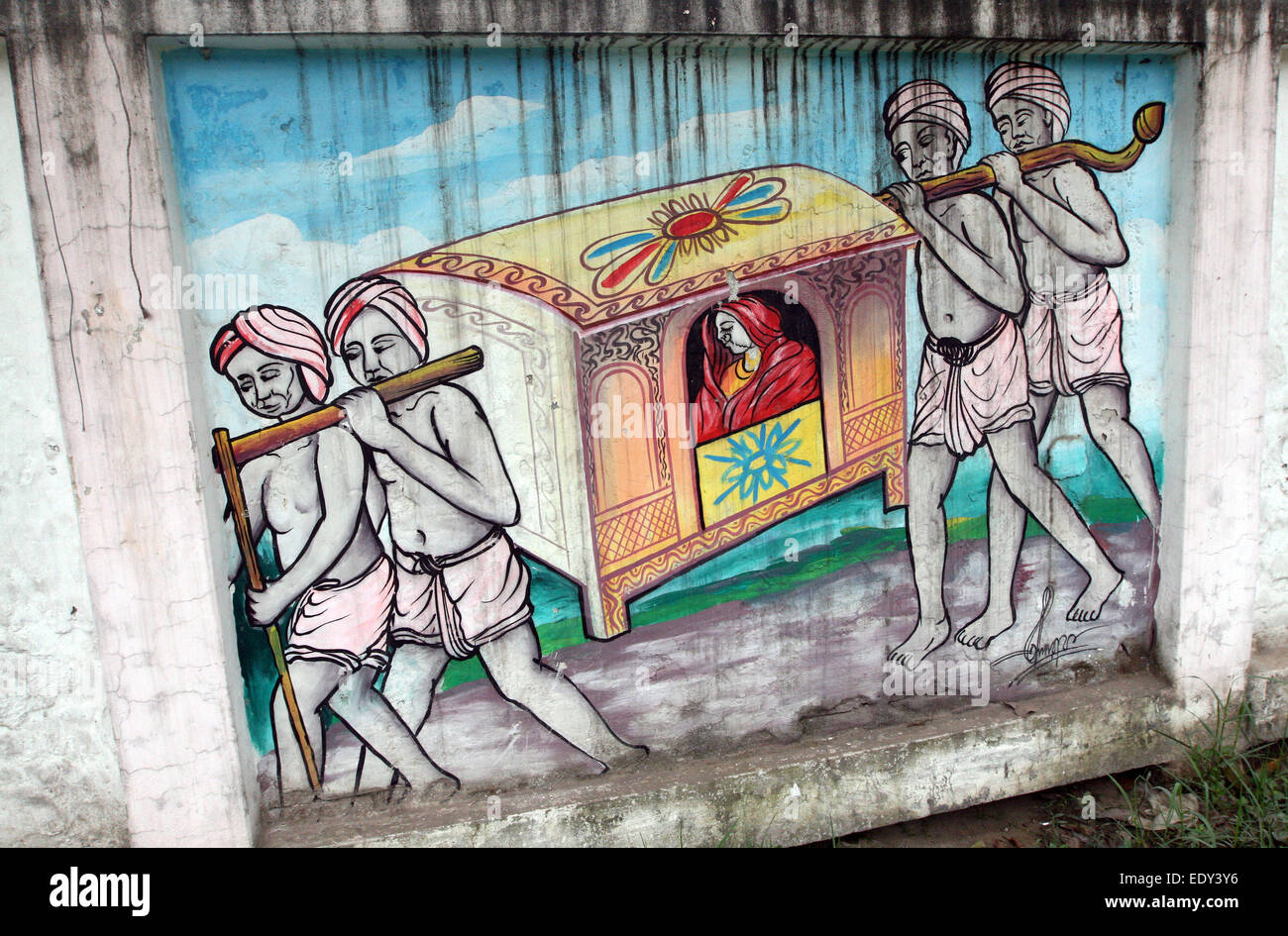 Muro di vernice . Dhaka 2015. Foto Stock