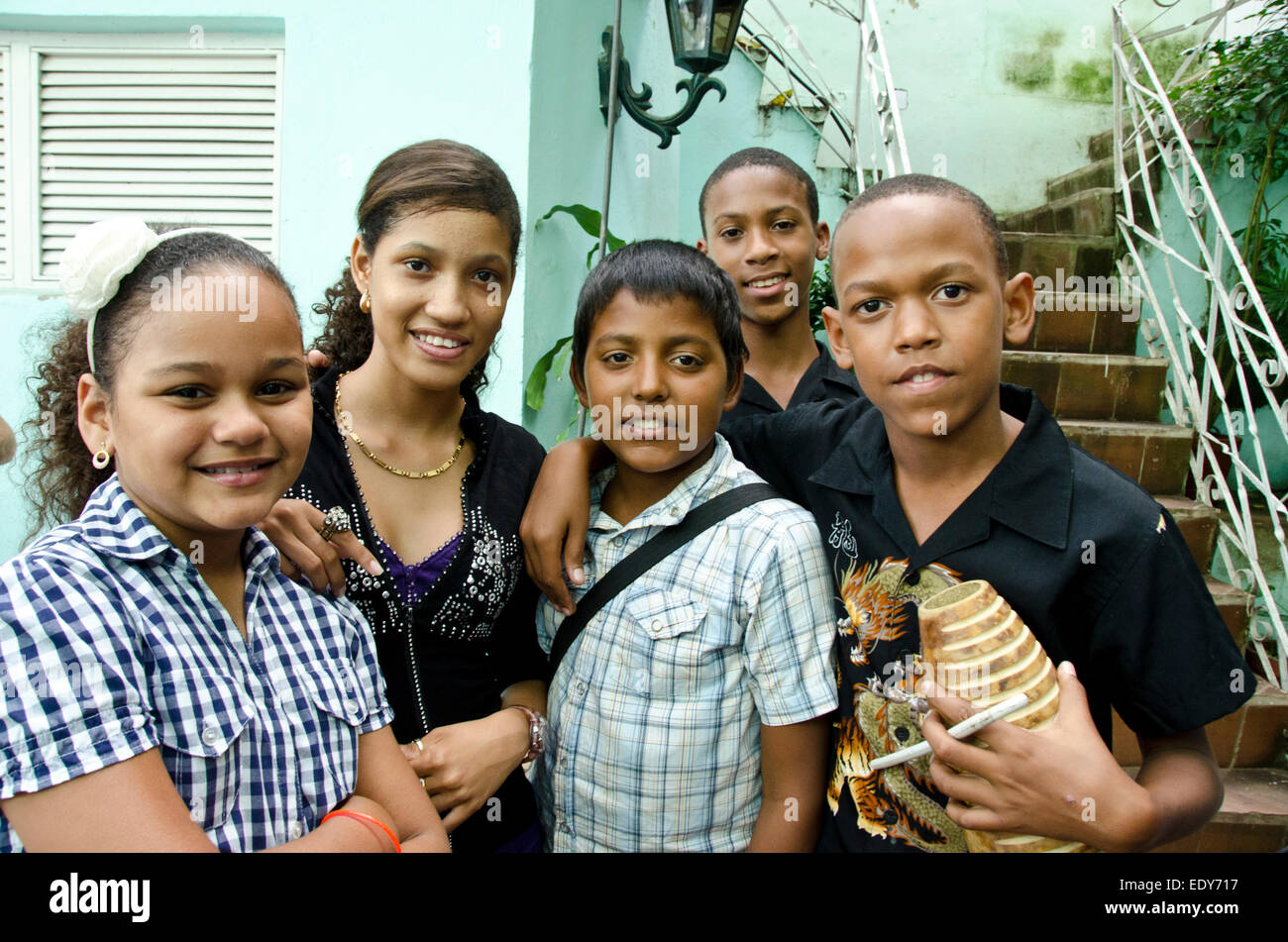 Concerto per bambini presso l'Union of Writers and Artists di Cienfuegas, Cuba Foto Stock