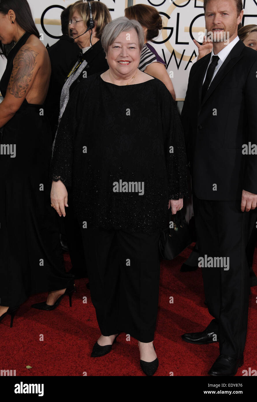 Los Angeles, California, USA. Xi gen, 2015. Kathy Bates frequentando la 72annuale Premi d'Oro - Arrivi presso il Beverly Hilton Hotel di Beverly Hills, la California il 11 gennaio 2015. 2015(Immagine di credito: credito: D. lunga/Globe foto/ZUMA filo/Alamy Live News) Foto Stock