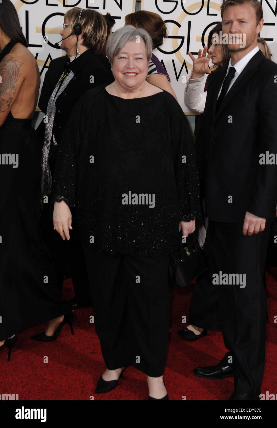 Los Angeles, California, USA. Xi gen, 2015. Kathy Bates frequentando la 72annuale Premi d'Oro - Arrivi presso il Beverly Hilton Hotel di Beverly Hills, la California il 11 gennaio 2015. 2015 Credit: D. lunga/Globe foto/ZUMA filo/Alamy Live News Foto Stock