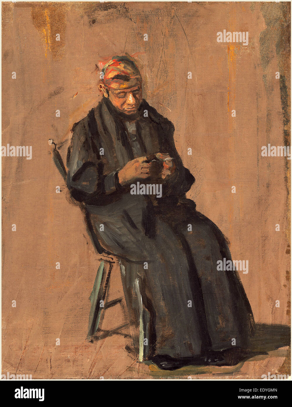 Thomas Eakins, il chaperone, Americano, 1844-1916, c. 1908, olio su tela Foto Stock