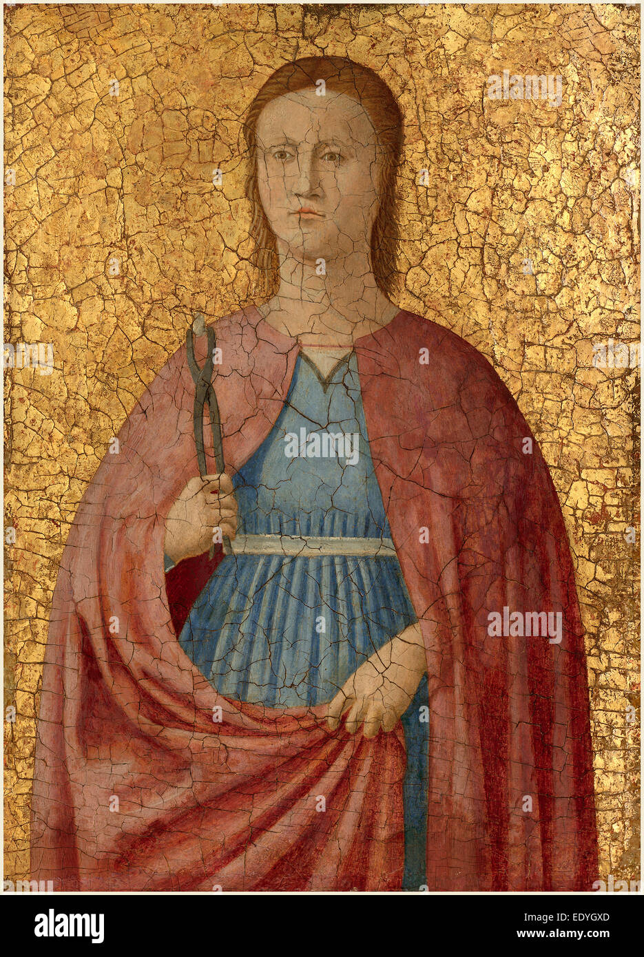 Attribuito a Piero della Francesca, Santa Apollonia, Italiano, c. 1416-1417-1492, c. 1455-1460, tempera su pannello Foto Stock