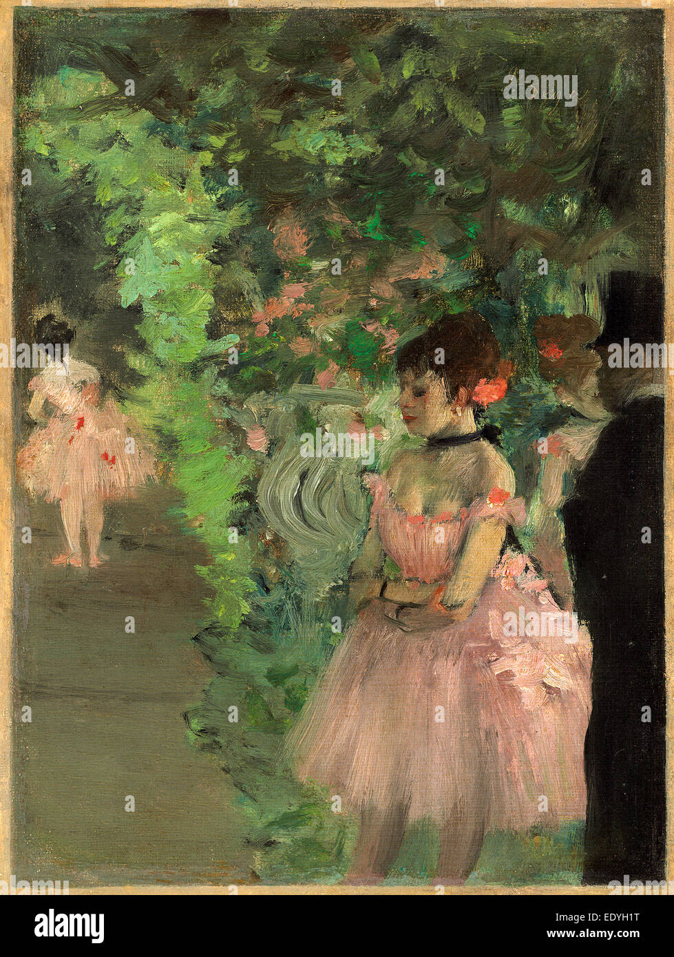 Edgar Degas (francese, 1834 - 1917), Ballerini Backstage, 1876-1883, olio su tela Foto Stock