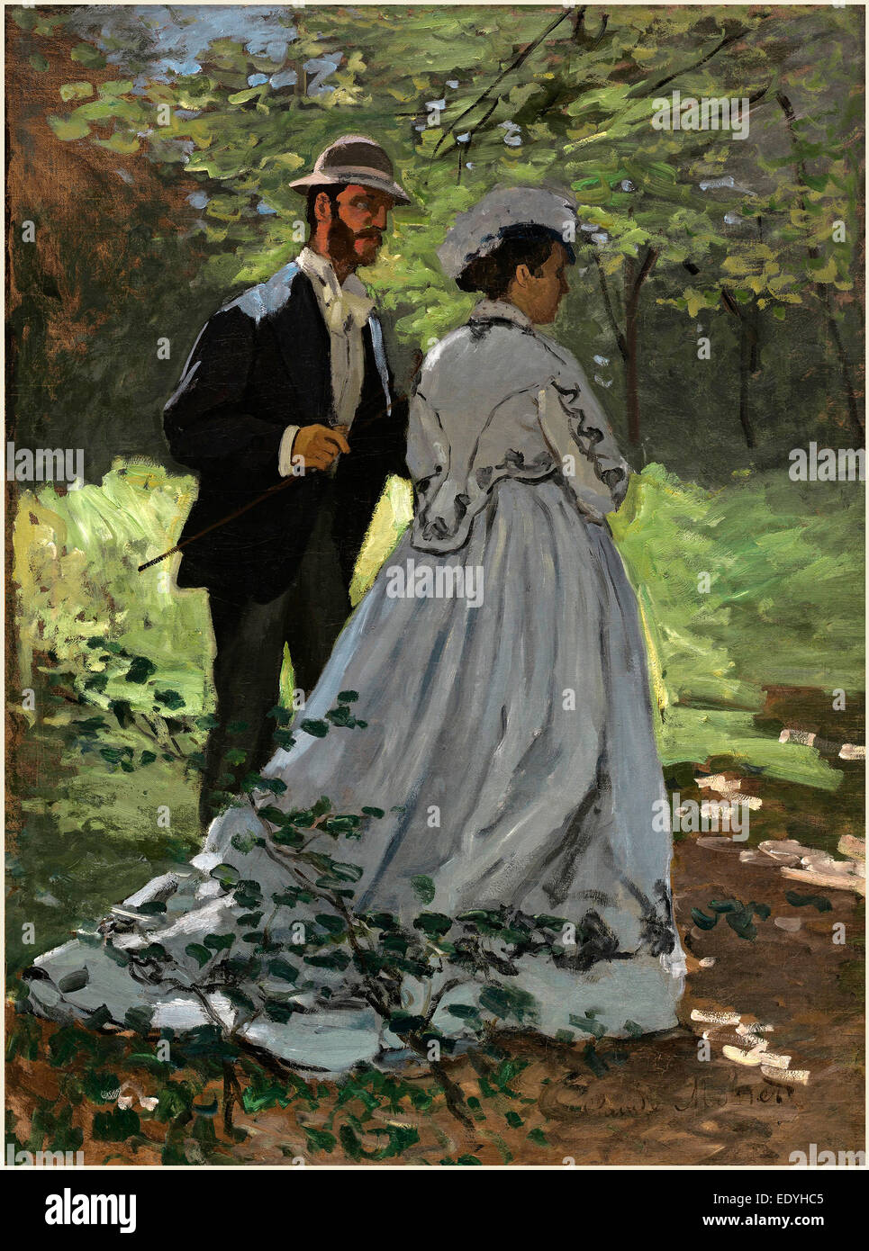 Claude Monet, francese (1840-1926), Bazille e Camille (Studio per 'Déjeuner sur l'herbe"), 1865, olio su tela Foto Stock