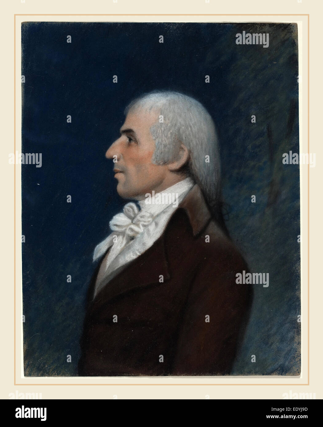 Attribuito a Ellen Sharples, British (1769-1849), Giovanni Bard, c. 1793-1801, pastello Foto Stock