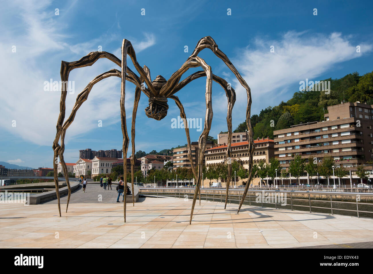 Spider scultura Maman di Louise Bourgeois, di fronte al Museo Guggenheim Bilbao Bilbao, Paese Basco, provincia di Biscaglia Foto Stock